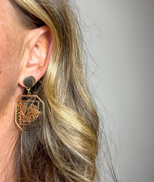 Gamecock Earrings