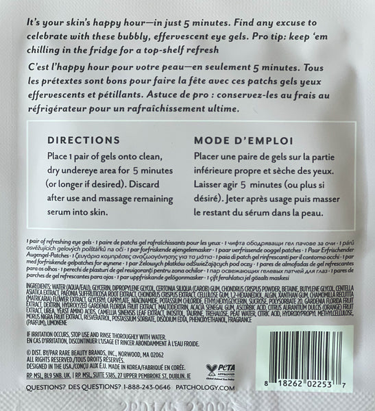Patchology Serve Chilled Bubbly Eye gels