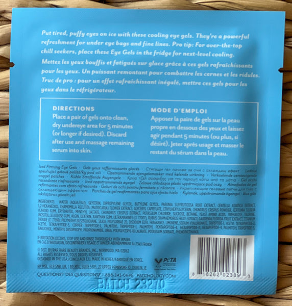 Patchology Serve Chilled On Ice Firming Eye Gels
