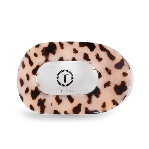 TELETIES Blonde Tortoise Flat Round Clip
