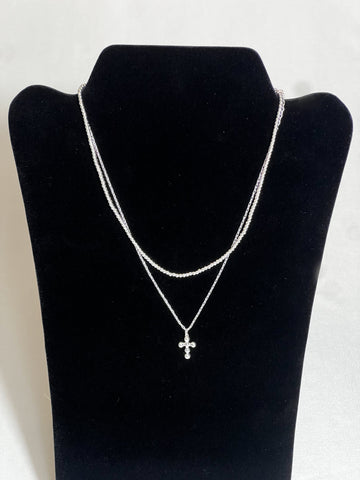 Alice Layered Necklace- Silver