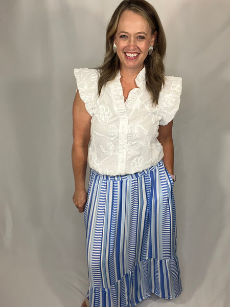 Vivian Striped Blue Skirt
