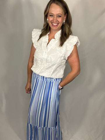 Vivian Striped Blue Skirt
