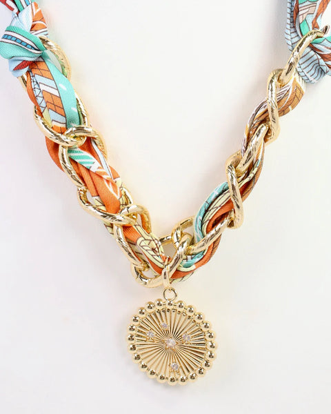 Sarah Scarf Charm Necklace