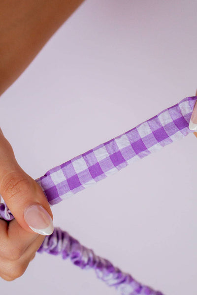 Iris Gingham Lanyard