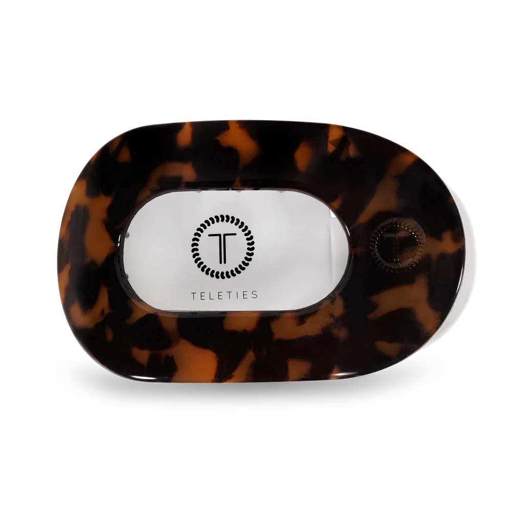TELETIES Tortoise Flat Round Clip