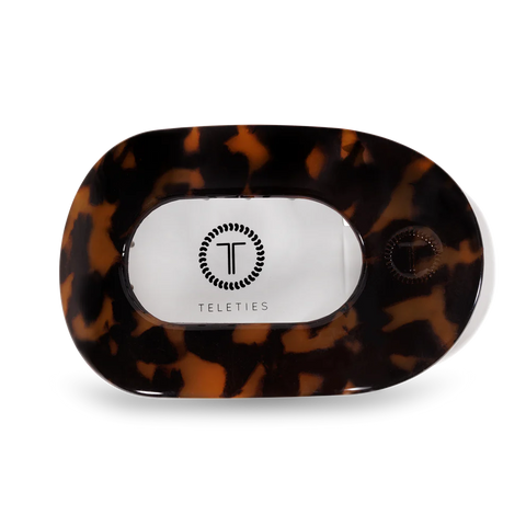 TELETIES Tortoise Flat Round Clip