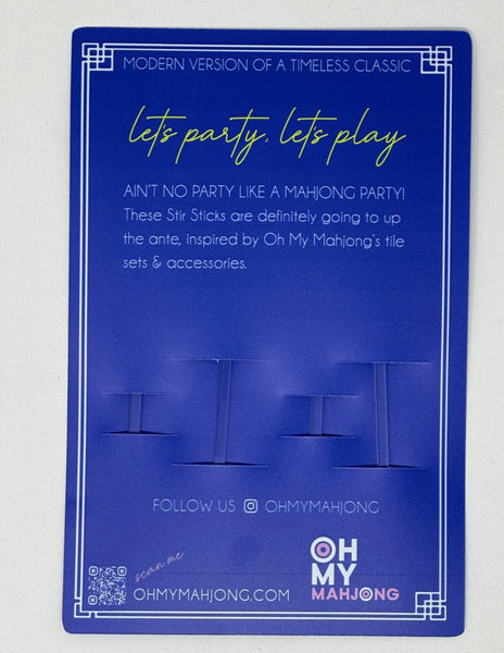 Oh My Mahjong Cocktail Stir Sticks