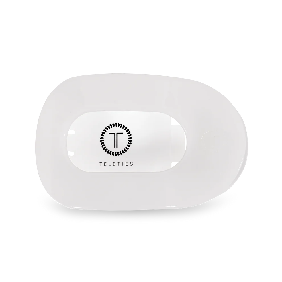 TELETIES Coconut White Flat Round Clip