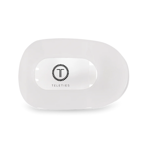 TELETIES Coconut White Flat Round Clip