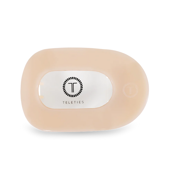 TELETIES Almond Beige Flat Round Clip