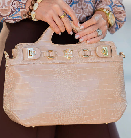 Savannah Handbag- Latte EC