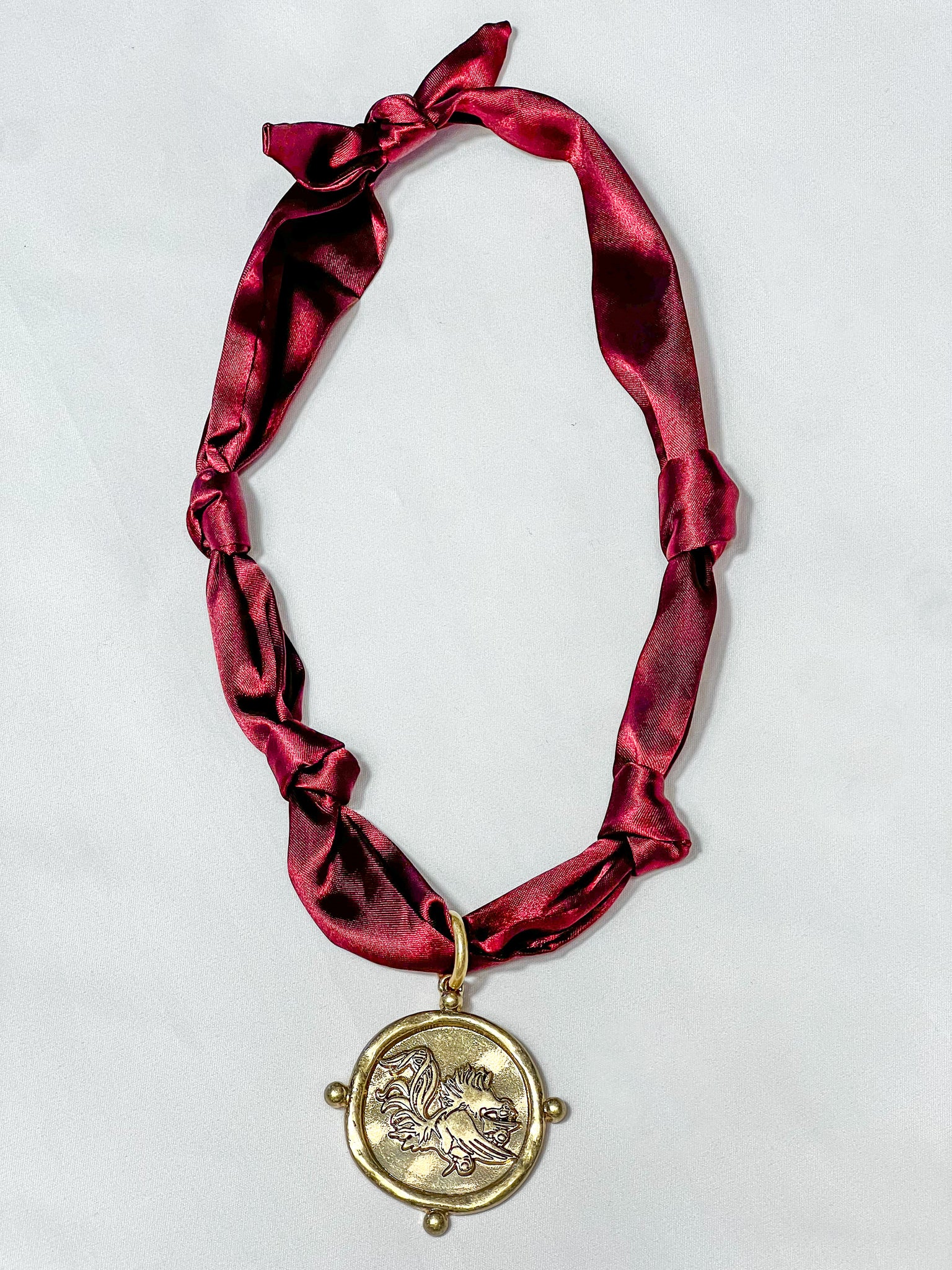 Gamecock Scarf Necklace