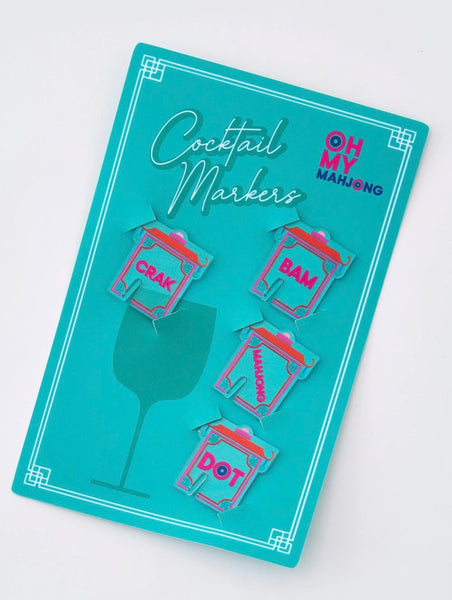 Oh My Mahjong Cocktail Markers