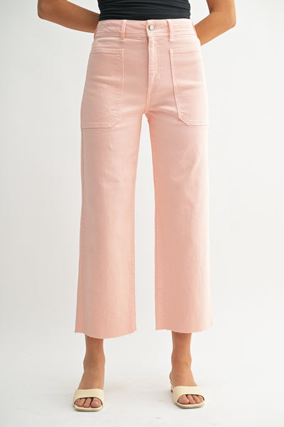 Just Black Denim Peach Wide Leg Pants