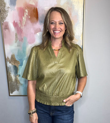 Harper Top- Olive