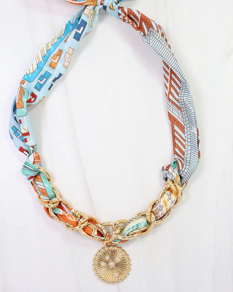 Sarah Scarf Charm Necklace