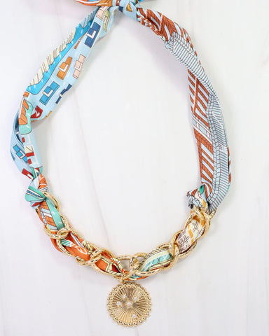 Sarah Scarf Charm Necklace