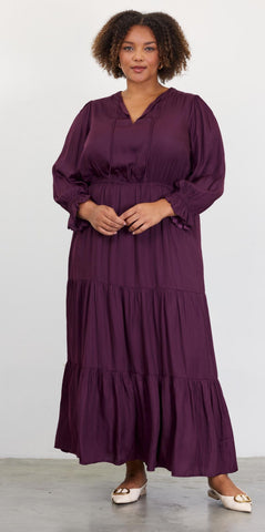 Reed Dress- Plum