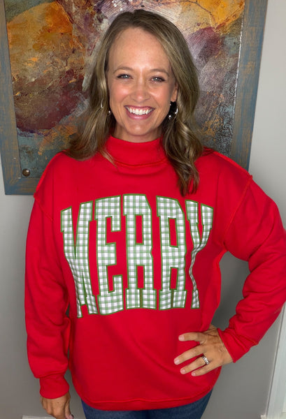 Merry Mock Neck Sweatshirt