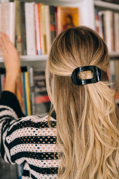 TELETIES Jet Black Flat Round Clip