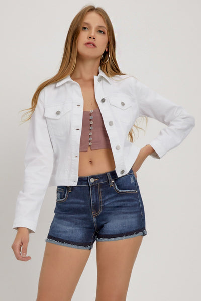 Risen White Denim Jacket