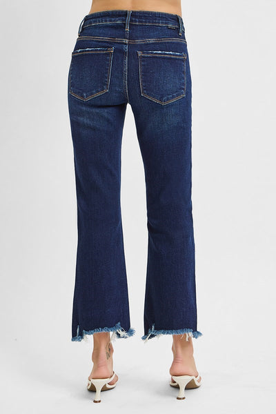 Risen Cropped Straight Jeans