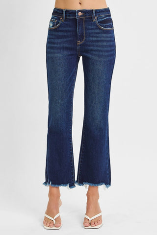 Risen Cropped Straight Jeans