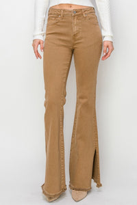 Risen Slit Flare Pants