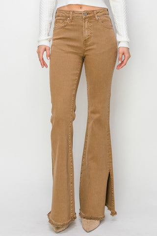 Risen Slit Flare Pants