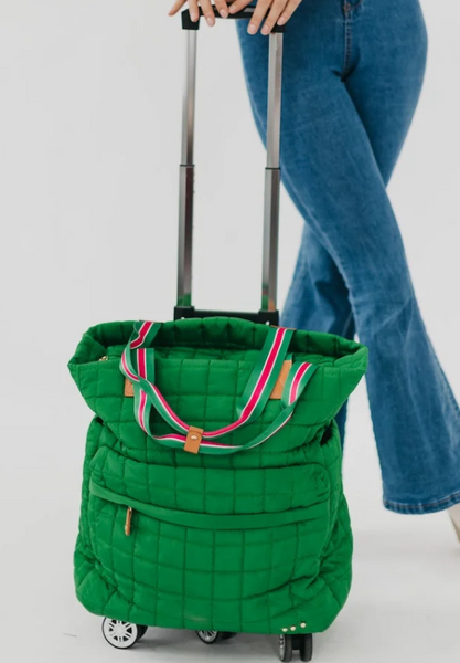 Emerald Tenley Quilted Tote Roller Bag