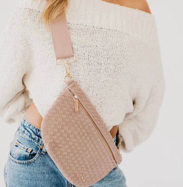 Suede Westlyn Woven Bum Bag- Primrose