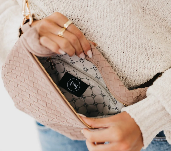 Suede Westlyn Woven Bum Bag- Primrose