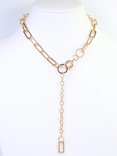 Amerie Square Link Y Necklace