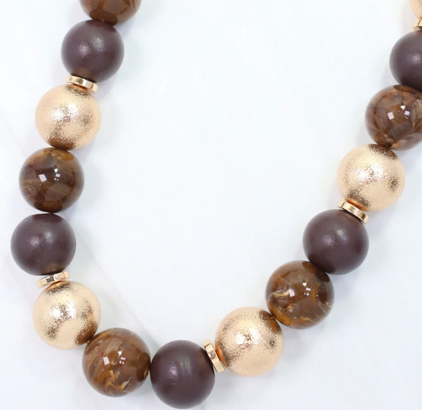 Elaine Beaded Ball Necklace