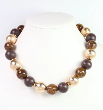 Elaine Beaded Ball Necklace
