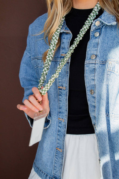 Lindsey Checked Lanyard