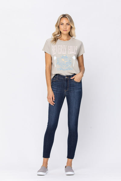 Judy Blue Raw Hem Skinny Jeans