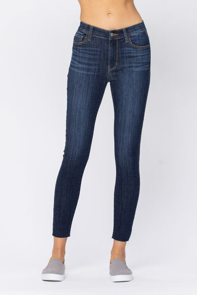 Judy Blue Raw Hem Skinny Jeans