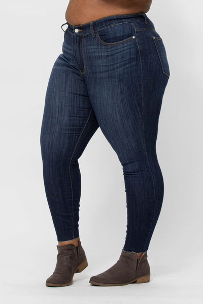 Judy Blue Raw Hem Skinny Jeans