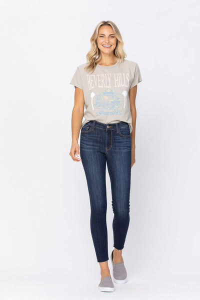 Judy Blue Raw Hem Skinny Jeans